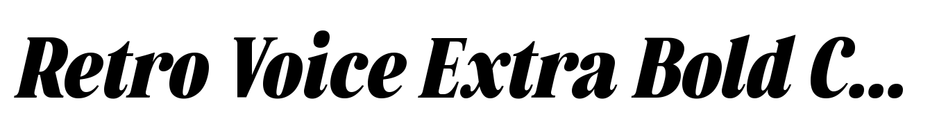 Retro Voice Extra Bold Condensed One Italic